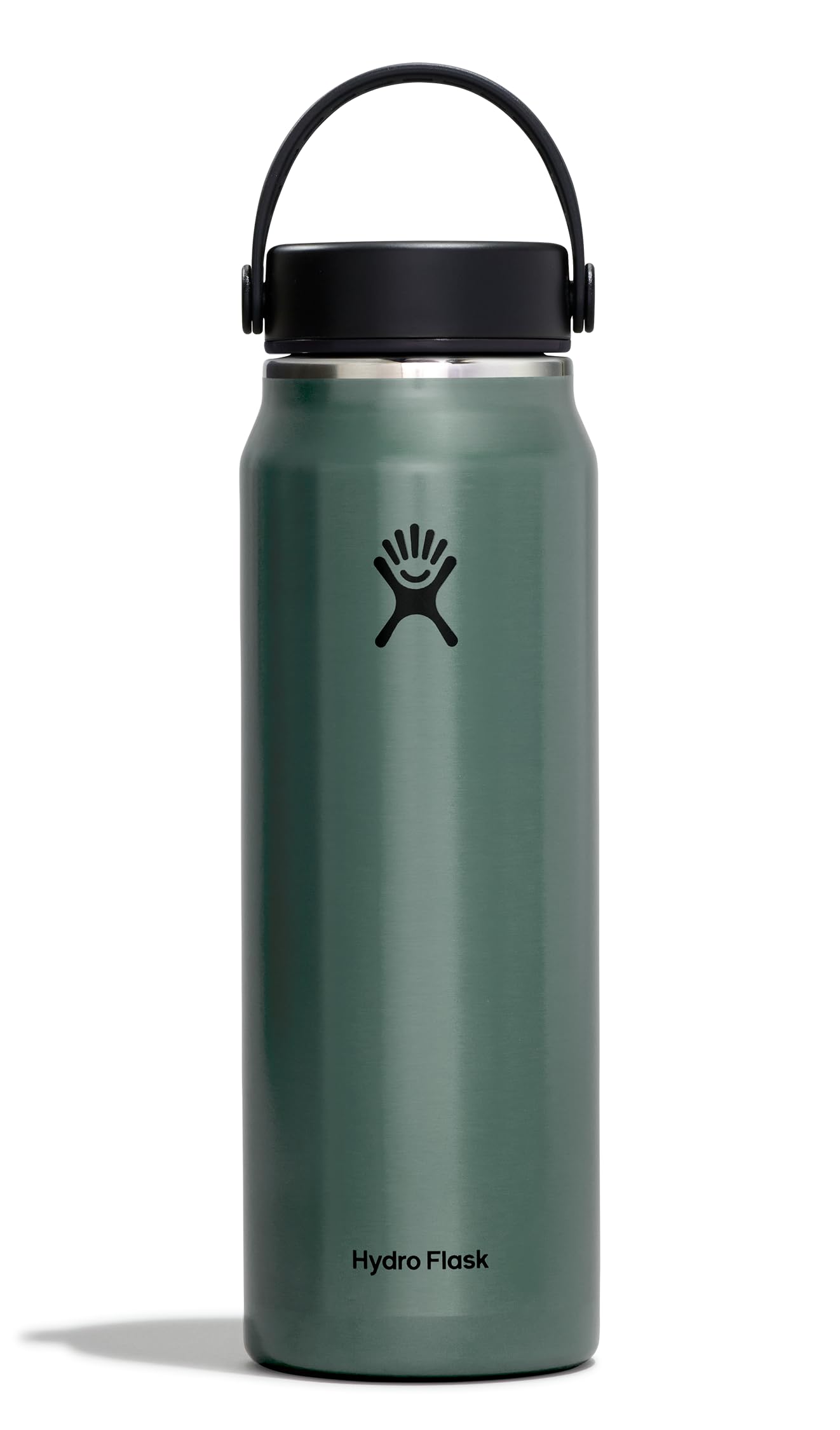 Hydro Flask 32oz Serpentine bottle on trail keeps drinks cold on the move