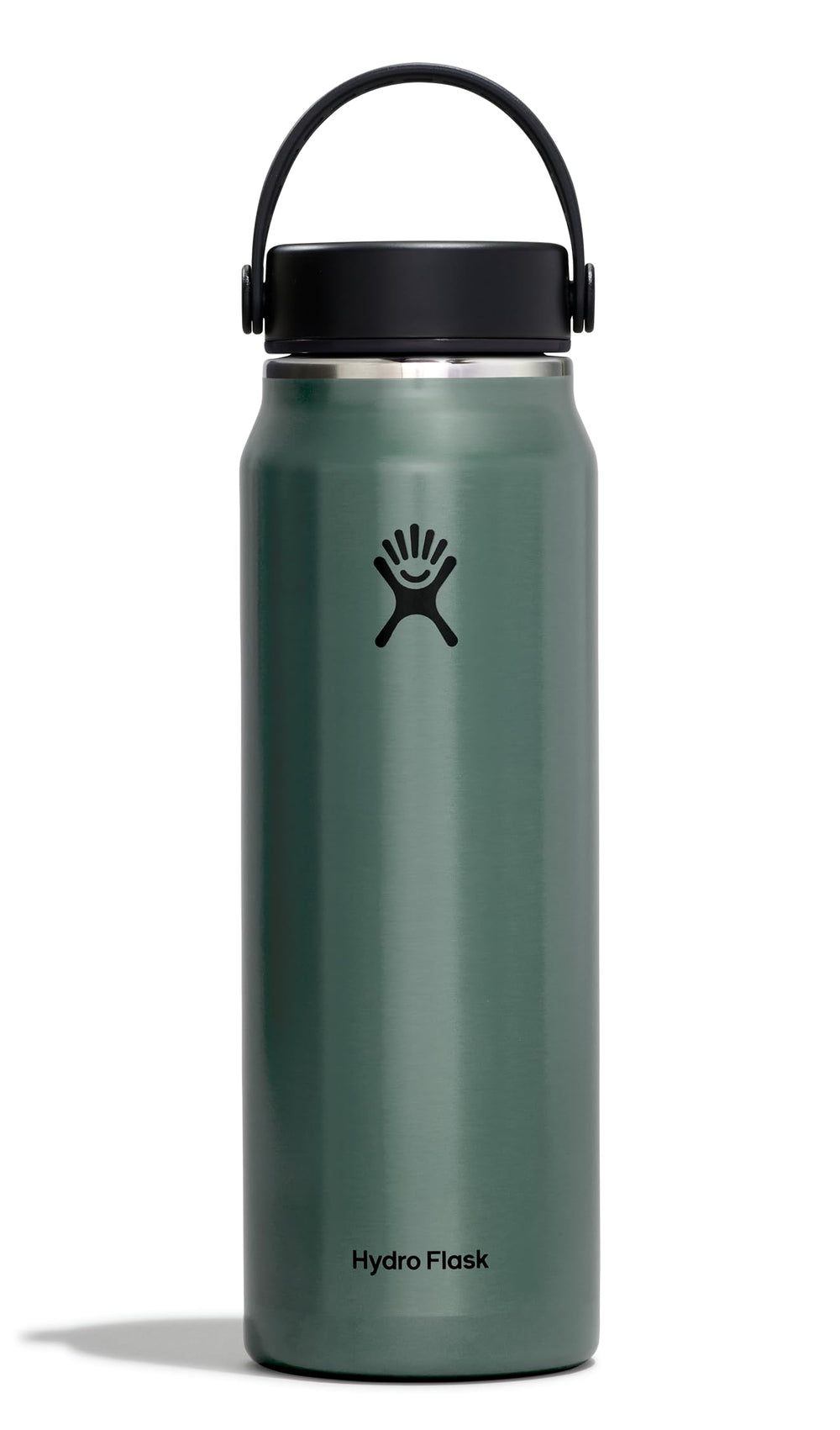 Hydro Flask 32oz Serpentine bottle on trail keeps drinks cold on the move