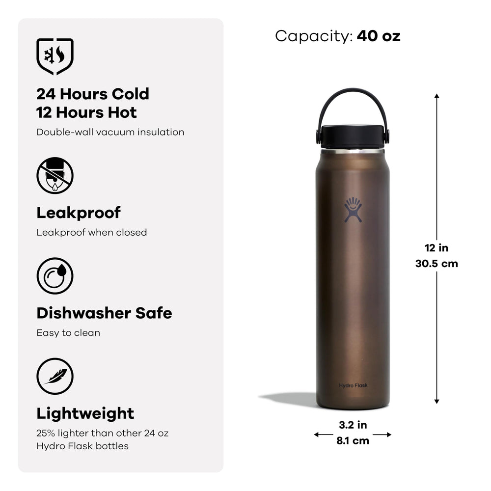 Hydro Flask 32oz Trail Series strap detail supports lightweight carry on the go