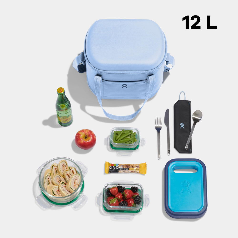 Hydro Flask Carry Out Soft Cooler 12L Surf detachable cross-body strap keeps hands free.