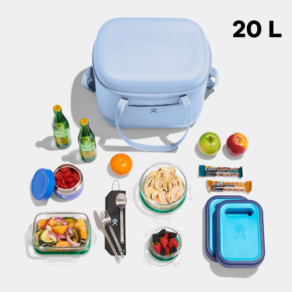 Hydro Flask Carry Out Soft Cooler holds 38 cans without ice for adventures.