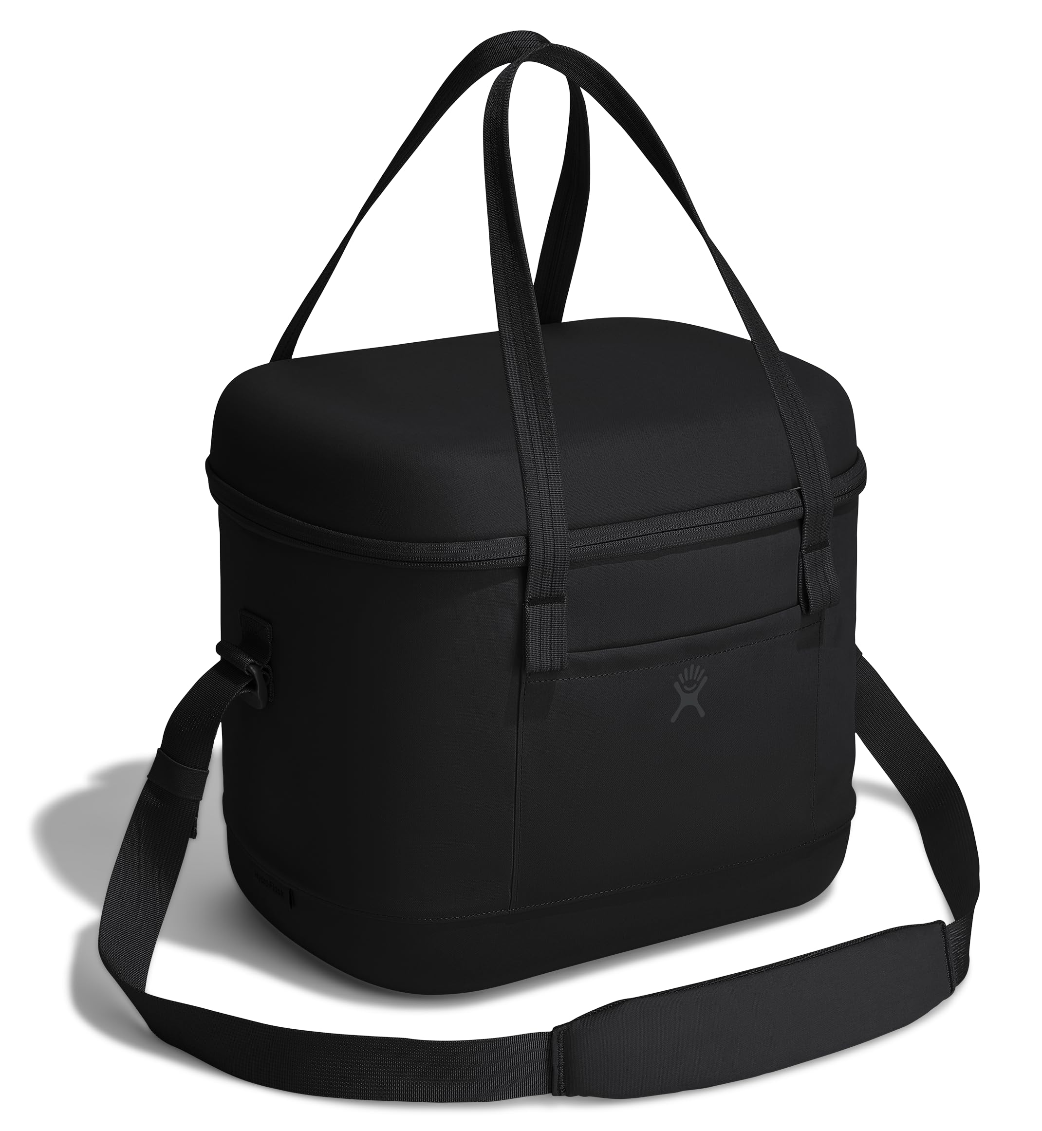 Hydro Flask Cooler Bag shows 38-can capacity without ice for versatile outings.