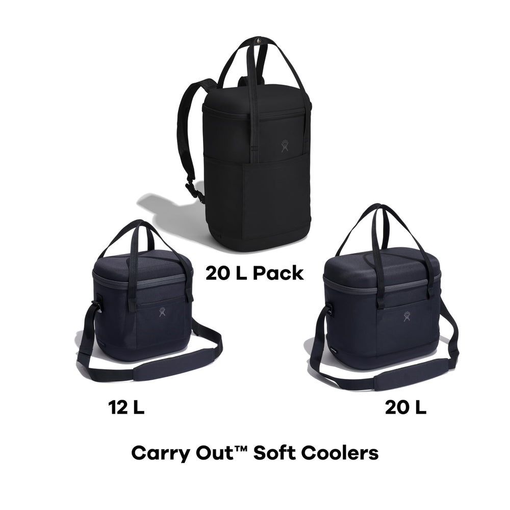 Hydro Flask Carry Out Soft Cooler exterior is water-resistant for outdoor use.
