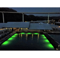 Hydro Glow DM260 green fishing light provides targeted glow for night fishing.
