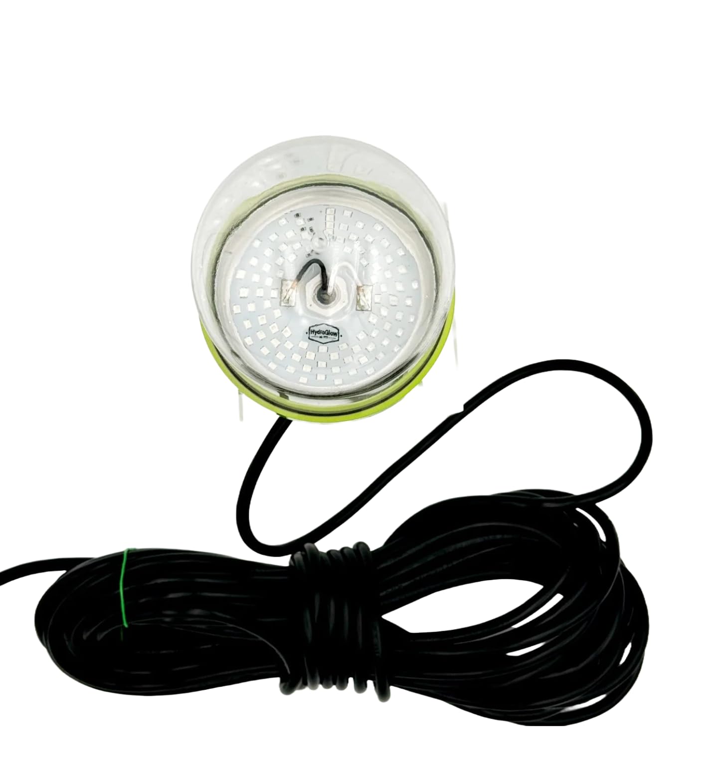 Hydro Glow sea floor dock light with 50ft cord for vibrant green underwater glow.