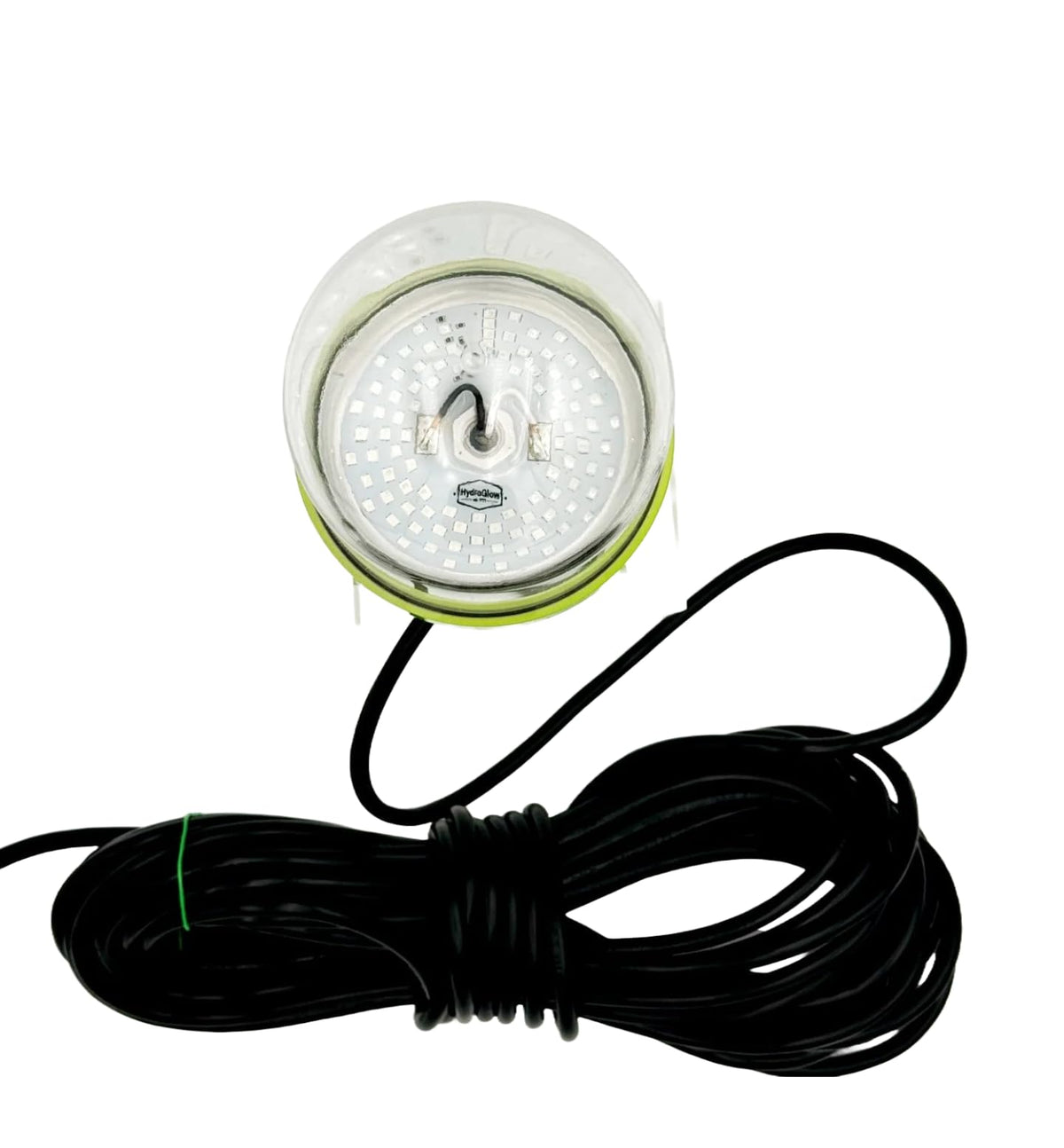 Hydro Glow sea floor dock light with 50ft cord for vibrant green underwater glow.