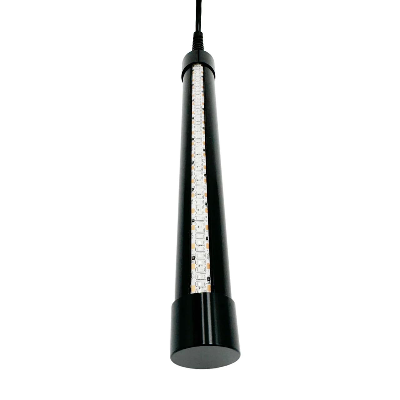 Hydro Glow underwater fishing light in setup position to reach deeper water.