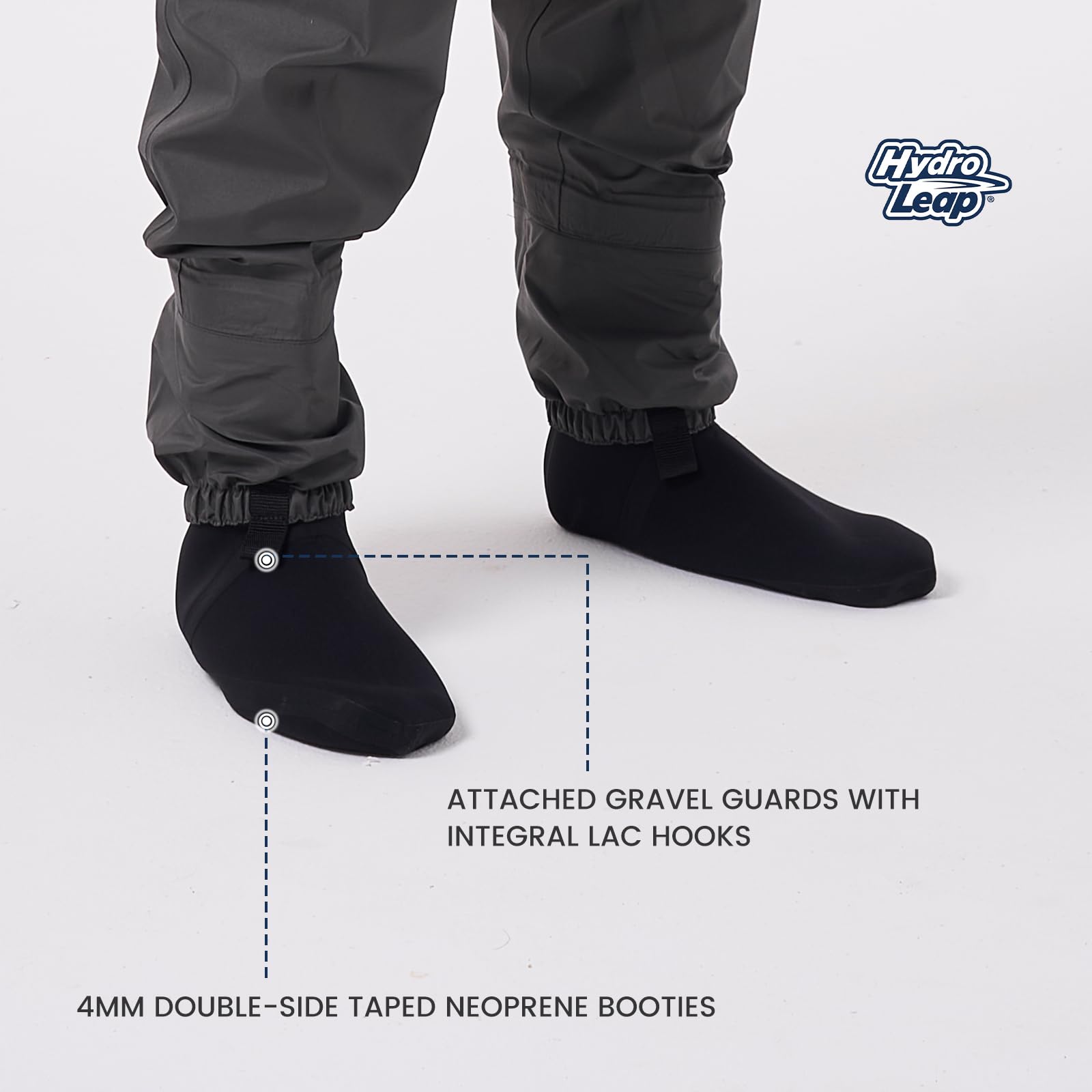 Back view with adjustable straps on Hydroleap chest waders