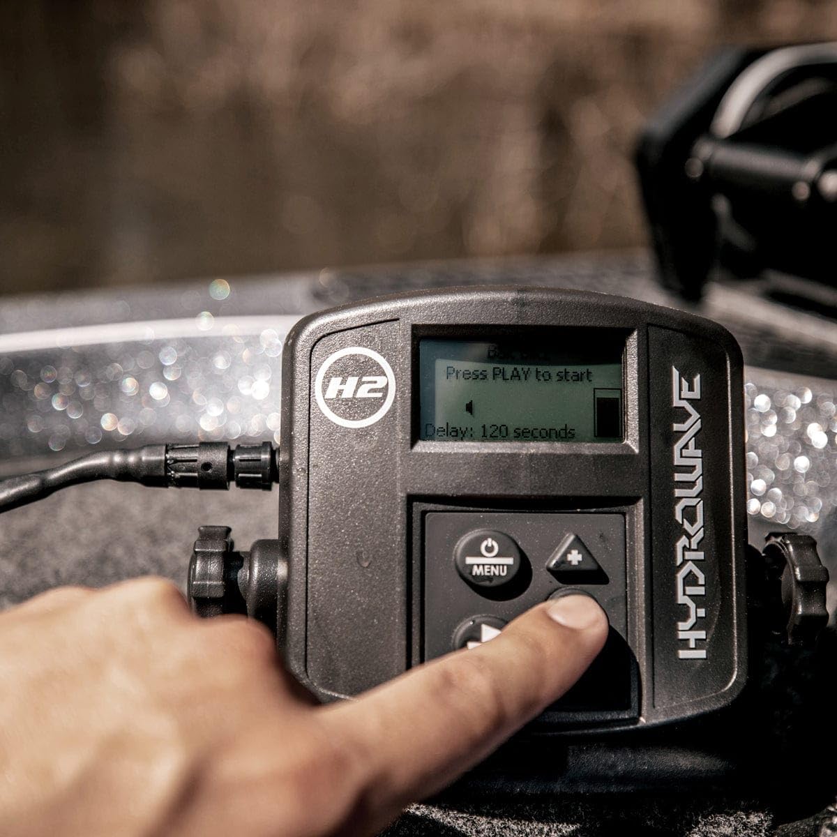 HYDROWAVE H2 expansion port close-up enables adding sounds for locations.