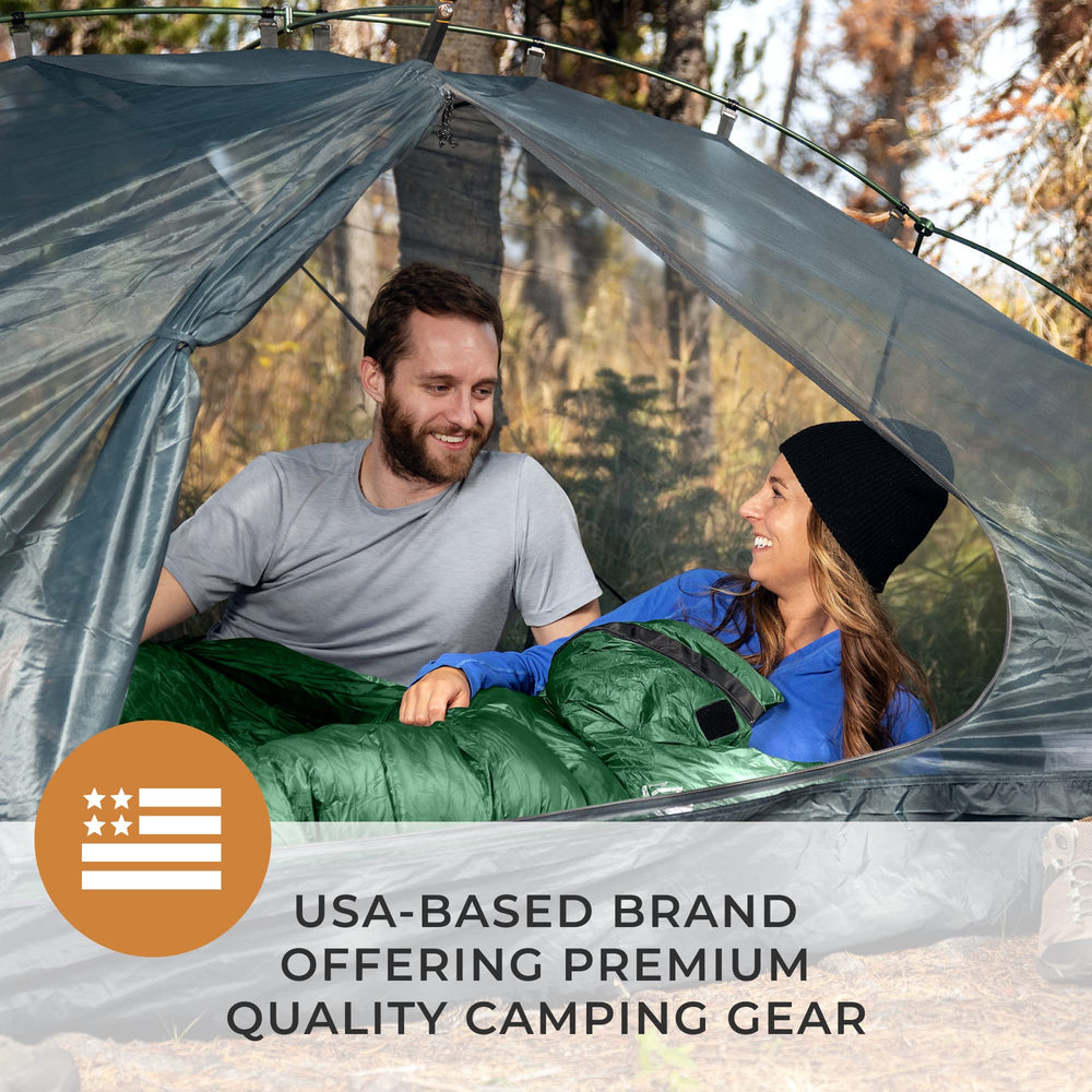 Forest green color and 4-season performance suit a variety of outdoor adventures.