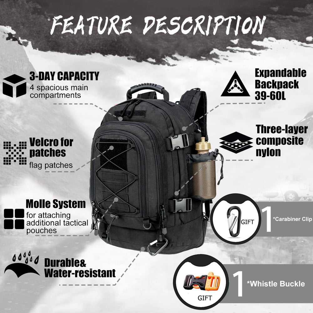 HYKING hydration compartment (3 liters) keeps you hydrated during long hikes.