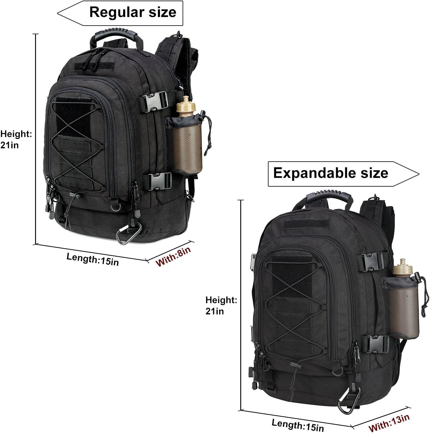 HYKING expandable backpack MOLLE panel for versatile gear organization and easy attachment.