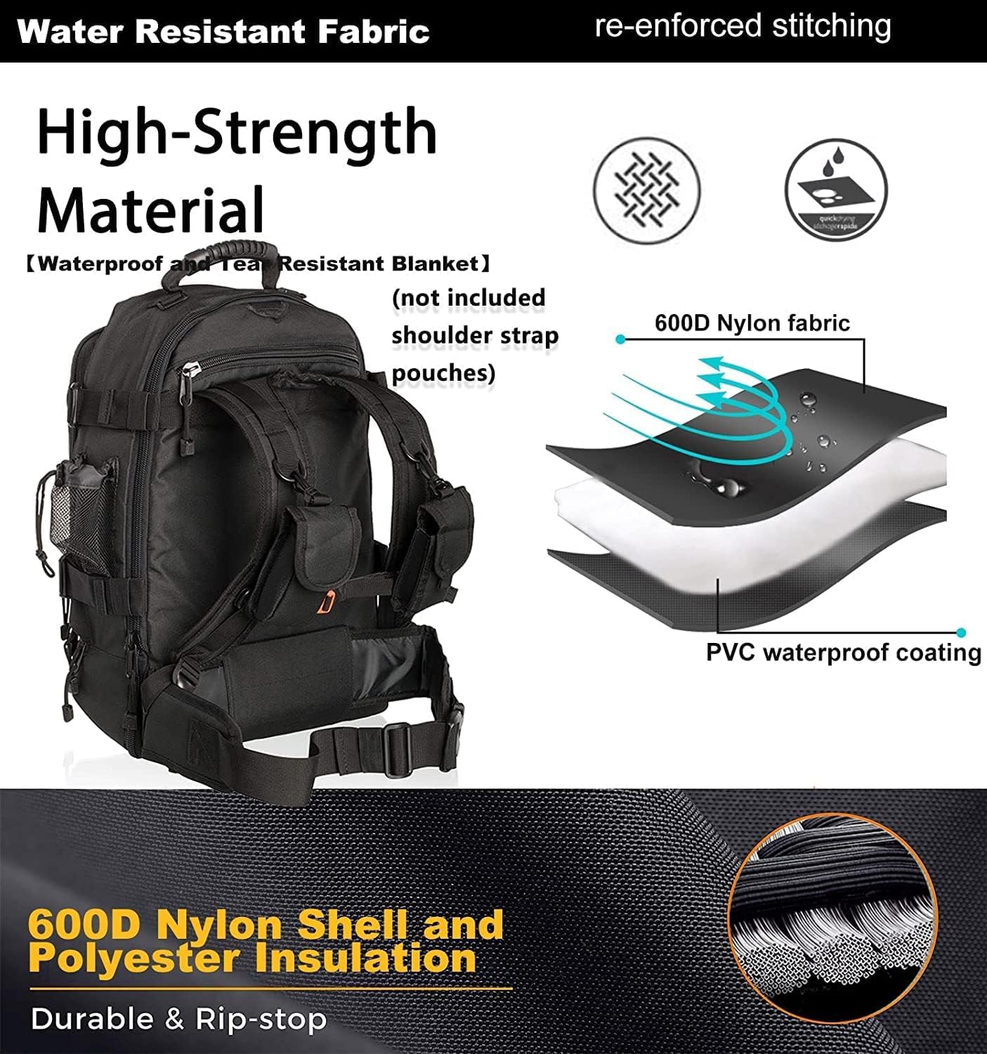 HYKING removable waist belt enhances comfort during trekking and load balancing.