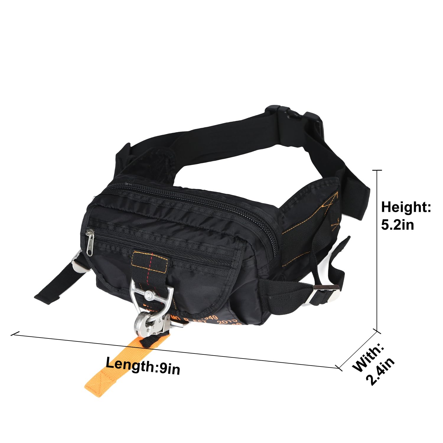 HYKING deployment bag shows front pocket zipper for quick access.