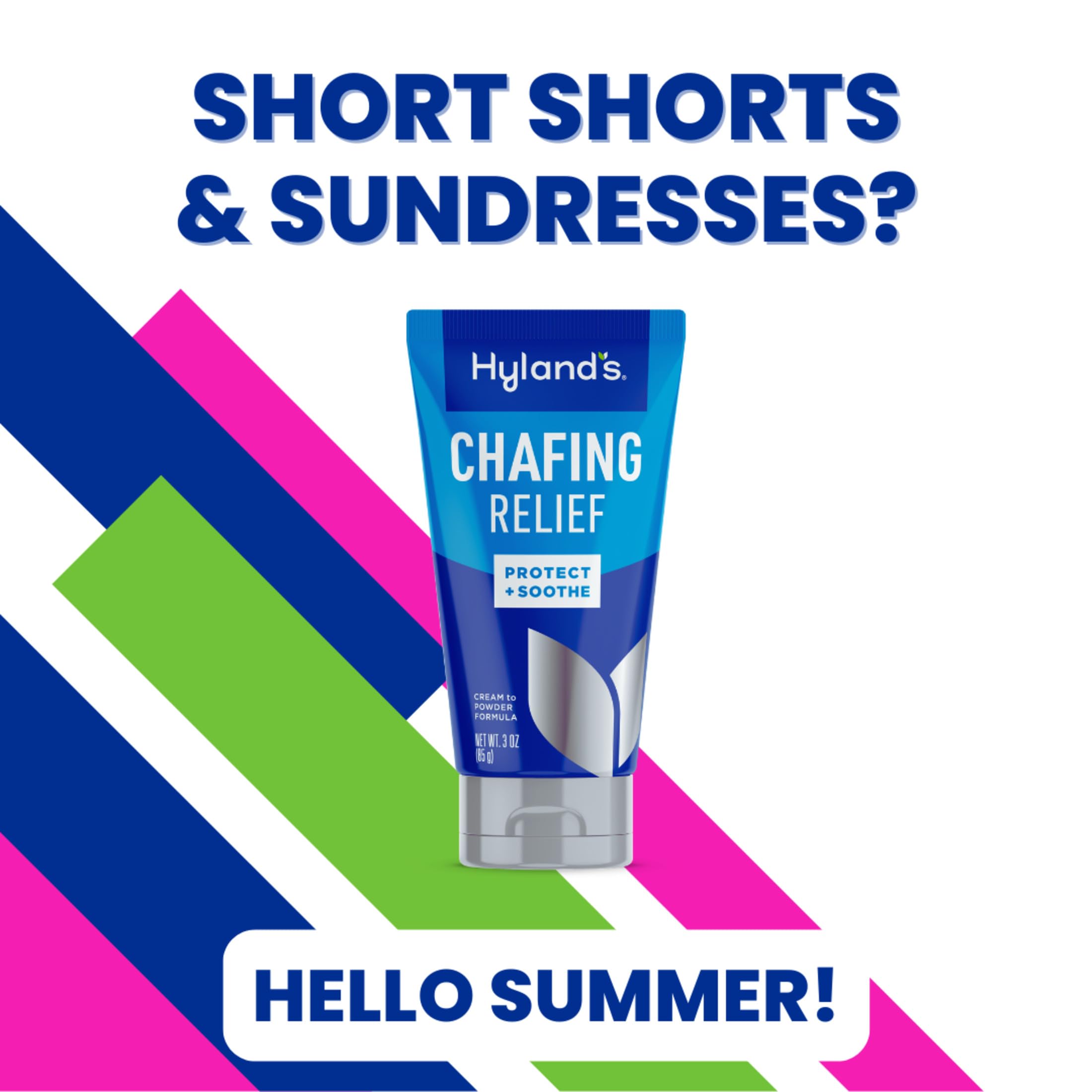 Hyland's hypoallergenic chafing relief reduces irritation during workouts