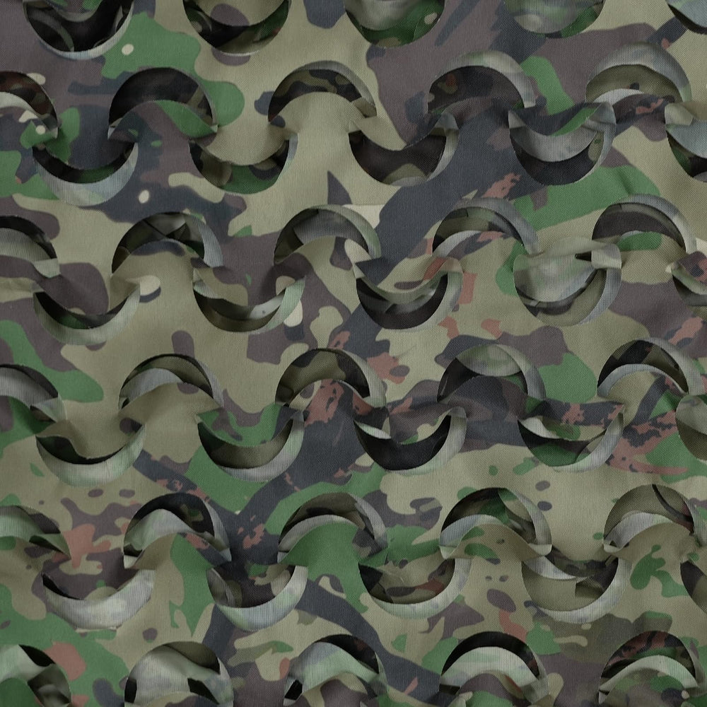 HYOUT camo netting cuttable edges show customizable sizes for quick hideouts and decor.