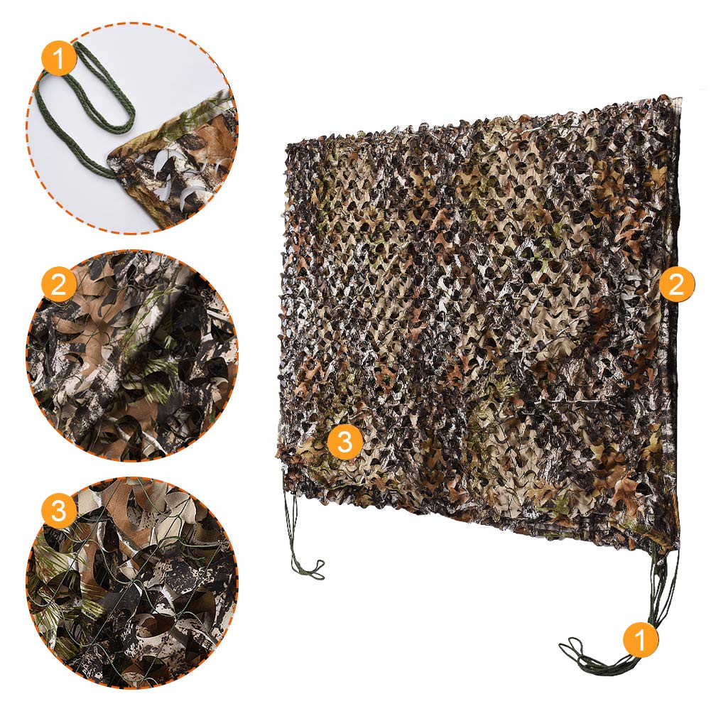 HYOUT camo netting forest tree cover ideal for camping privacy and shade.