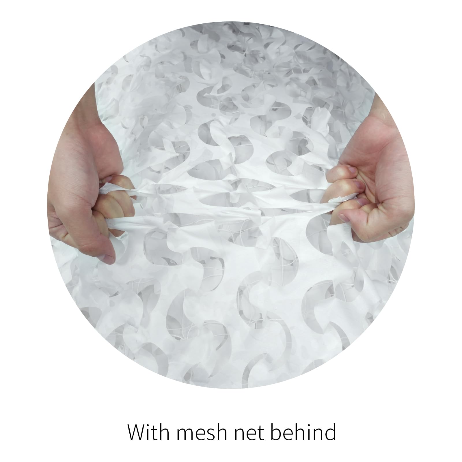 HYOUT camo netting lightweight sunshade shows easy transport and sun shading use.