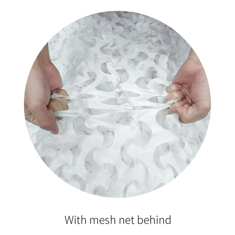 HYOUT camo netting lightweight sunshade shows easy transport and sun shading use.