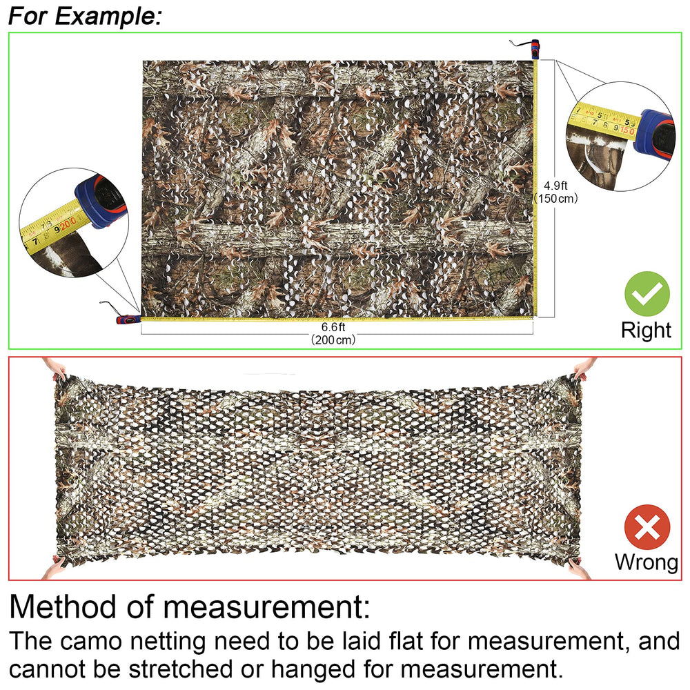 HYOUT camo netting multiple sizes supports hunting blinds and camping shade.