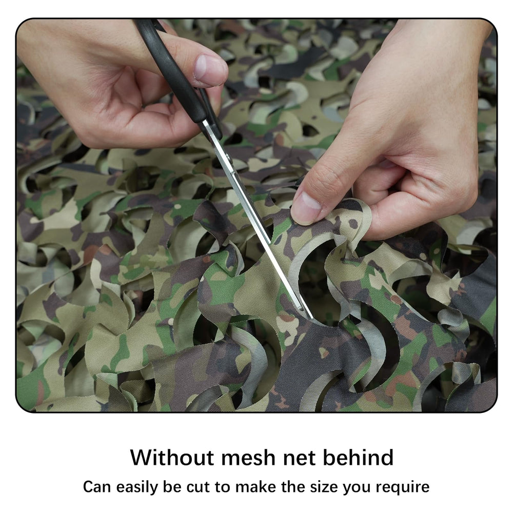 HYOUT camo netting tactical color blending aids concealment during hunting or themed events.