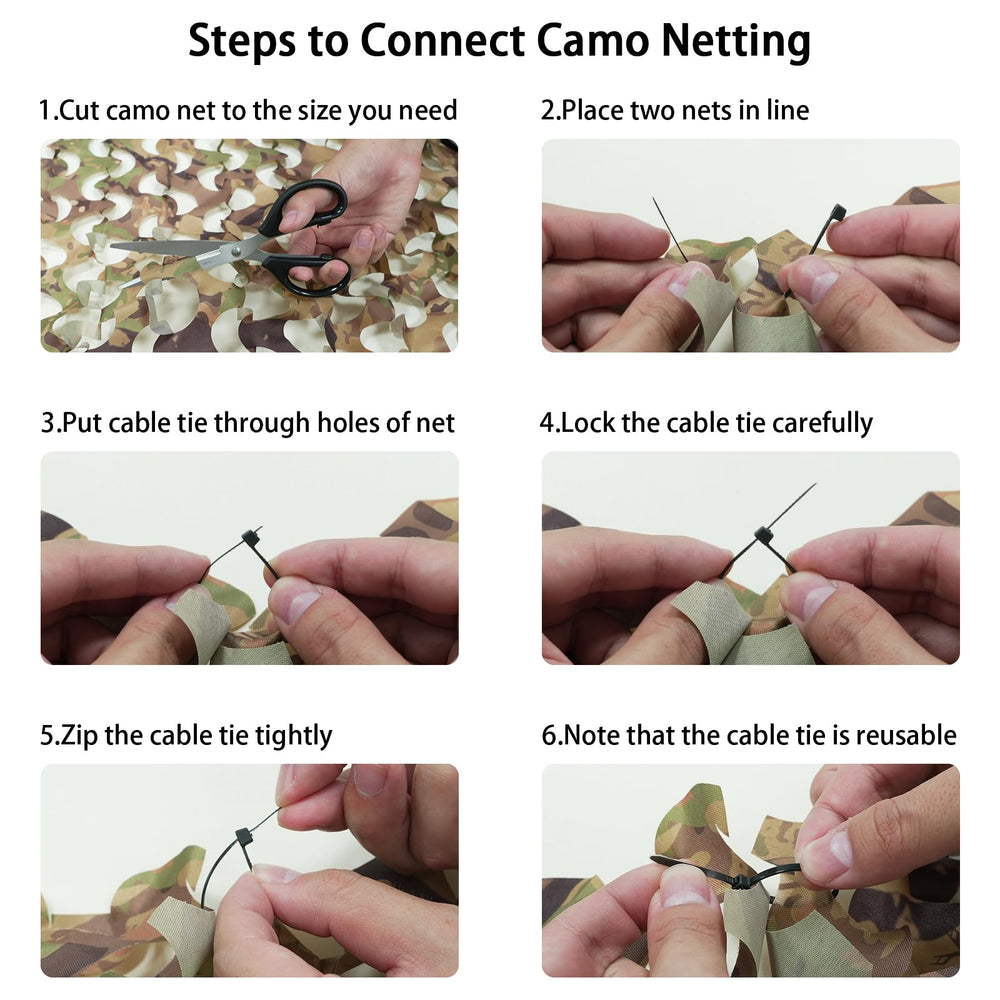 HYOUT camo netting comes in multiple sizes to cover diverse setups