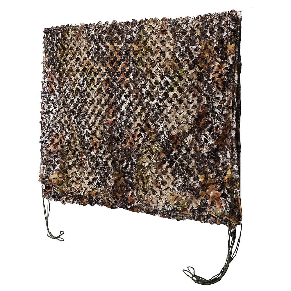 HYOUT camo netting woodland camouflage roll for concealment in hunting and outdoor decor.