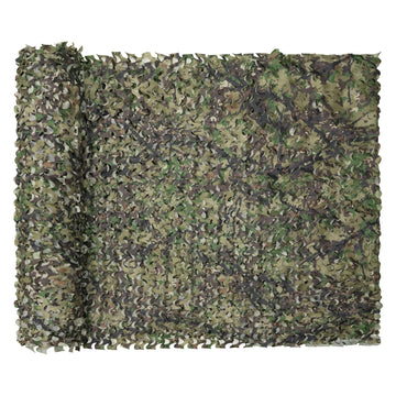 HYOUT camo netting woodland-pattern cover blends with surroundings for camping and hunting.