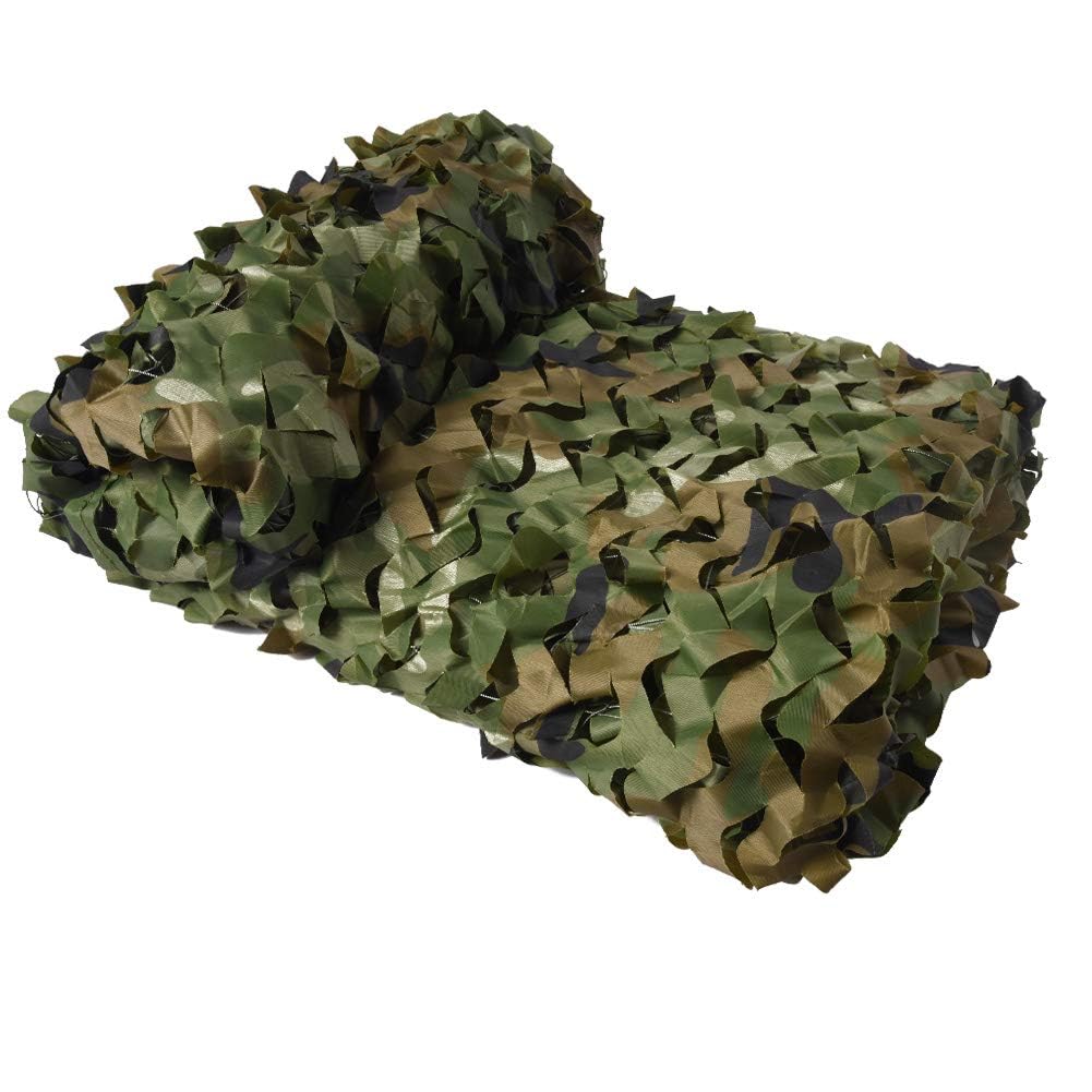HYOUT camouflage netting camping and hunting setup enhances concealment and shade.