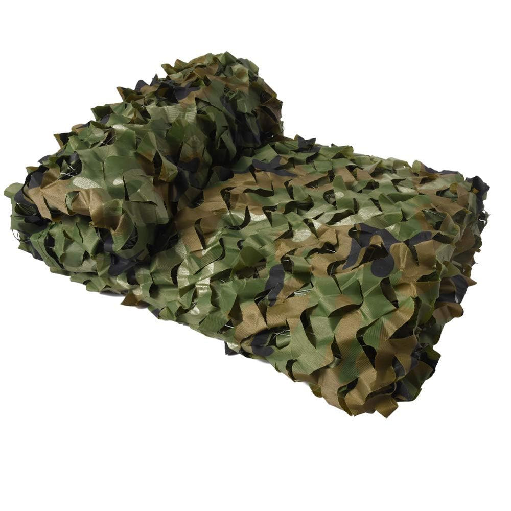 HYOUT camouflage netting camping and hunting setup enhances concealment and shade.