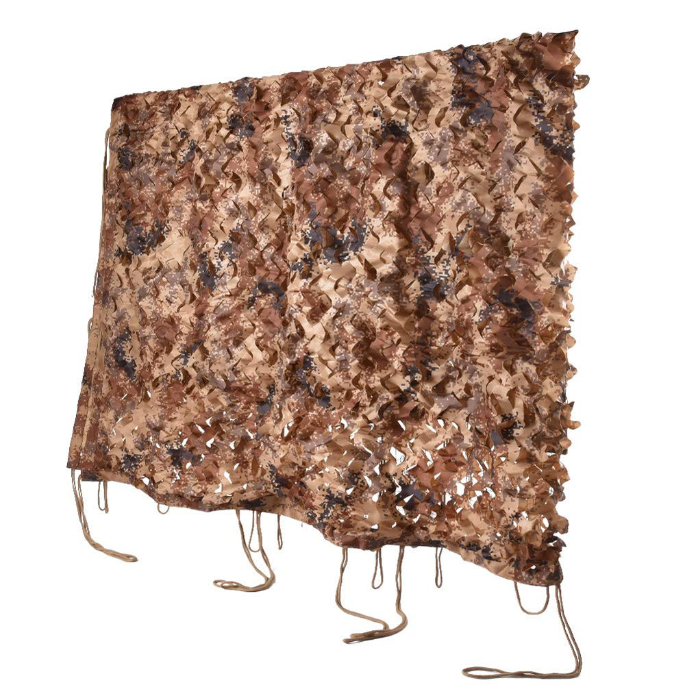 HYOUT camouflage netting desert digital front view offers durable concealment for outdoor use.