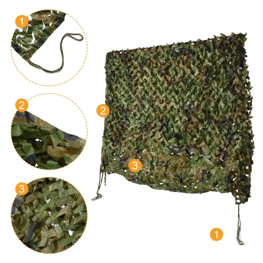 HYOUT camouflage netting lightweight design enables easy carrying and quick setup.