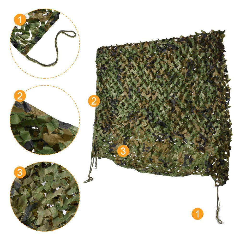 HYOUT camouflage netting lightweight design enables easy carrying and quick setup.