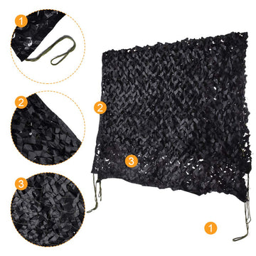 HYOUT camouflage netting mesh detail highlights breathable material for lightweight gear.