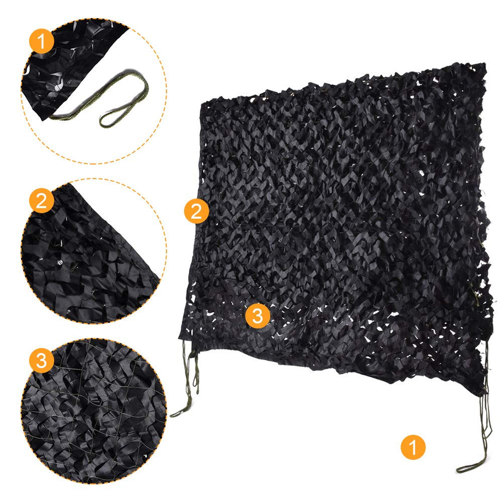 HYOUT camouflage netting mesh detail highlights breathable material for lightweight gear.