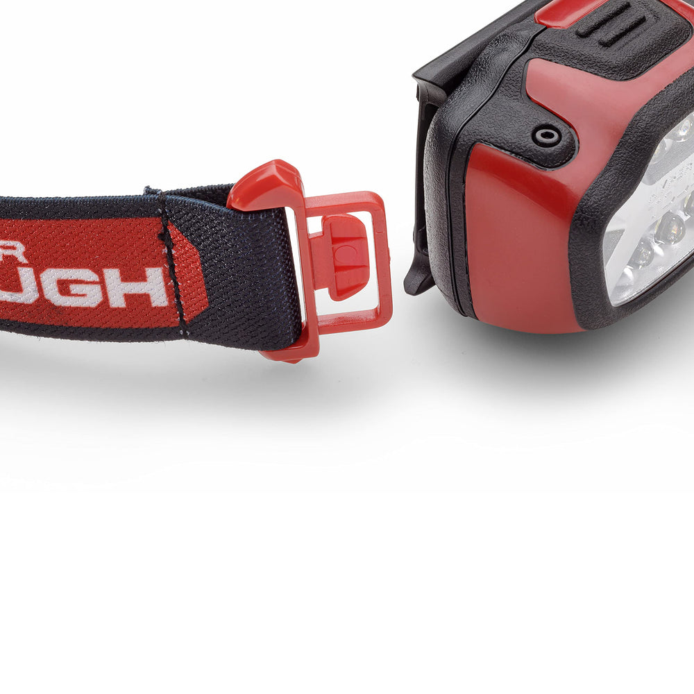 Adjustable strap on Hyper Tough headlamp supports all-day comfort during DIY projets