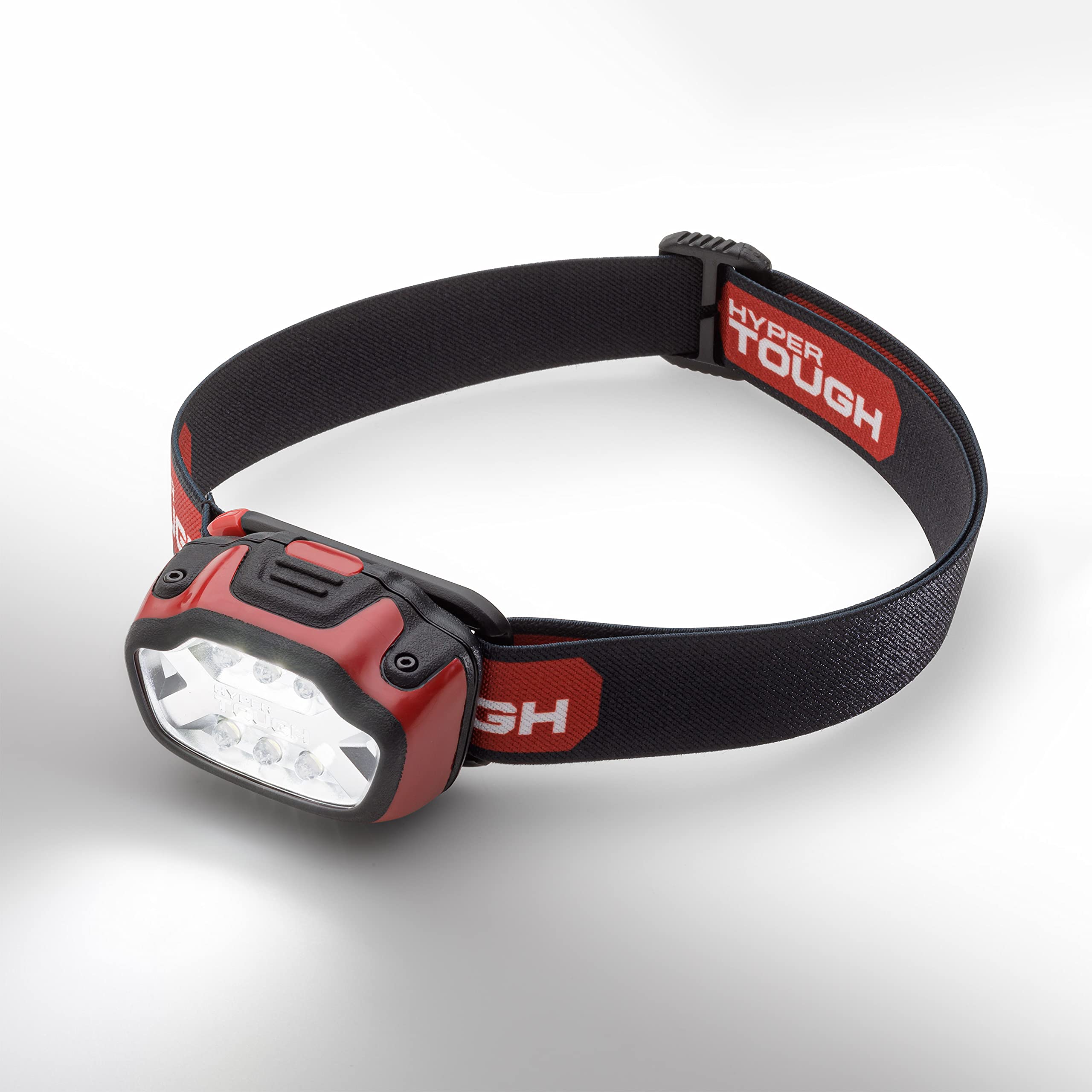 Impact-resistant body of Hyper Tough headlamp withstands rugged jobsite use