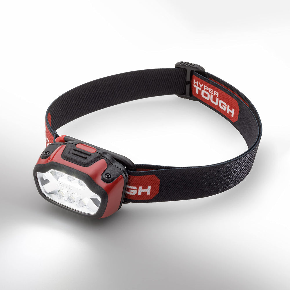 Impact-resistant body of Hyper Tough headlamp withstands rugged jobsite use
