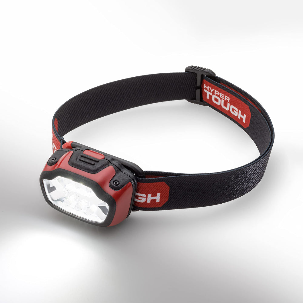 Hyper Tough headlamp IPX4 rating protects against rain and splashes