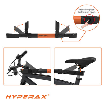 HyperAX adapter compatible with multiple bike rack systems for versatility.