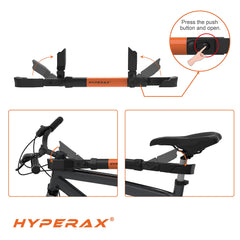 HyperAX adapter compatible with multiple bike rack systems for versatility.