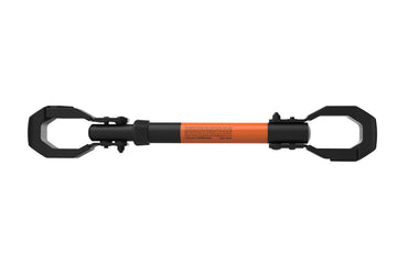 HyperAX Step Thru e Bike Adapter mounted on hitch for easy transport.