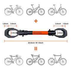 HyperAX soft rubber hooks protect handlebars and stem during loading.
