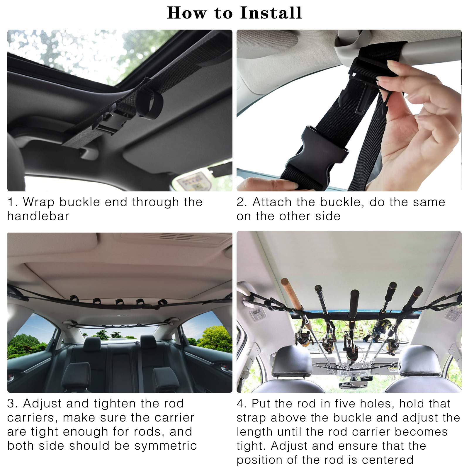 Rod rack supports up to 5 rods and reels in storage