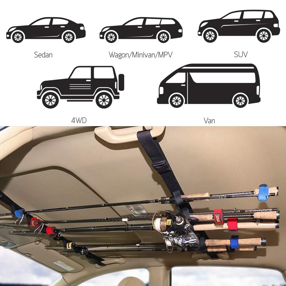 Tool-free installation with included straps and suction cups