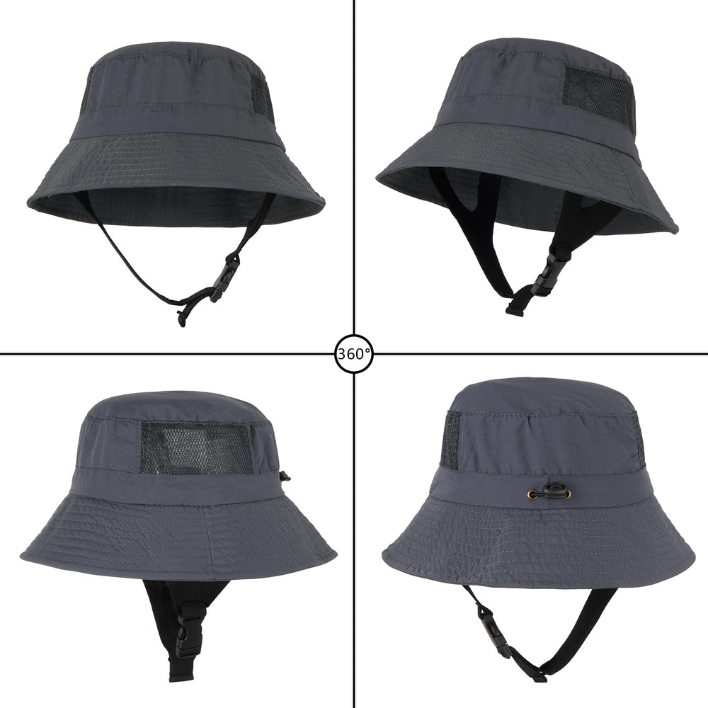 Hyuyikuwol bucket surf hat worn on head for secure water sport wear