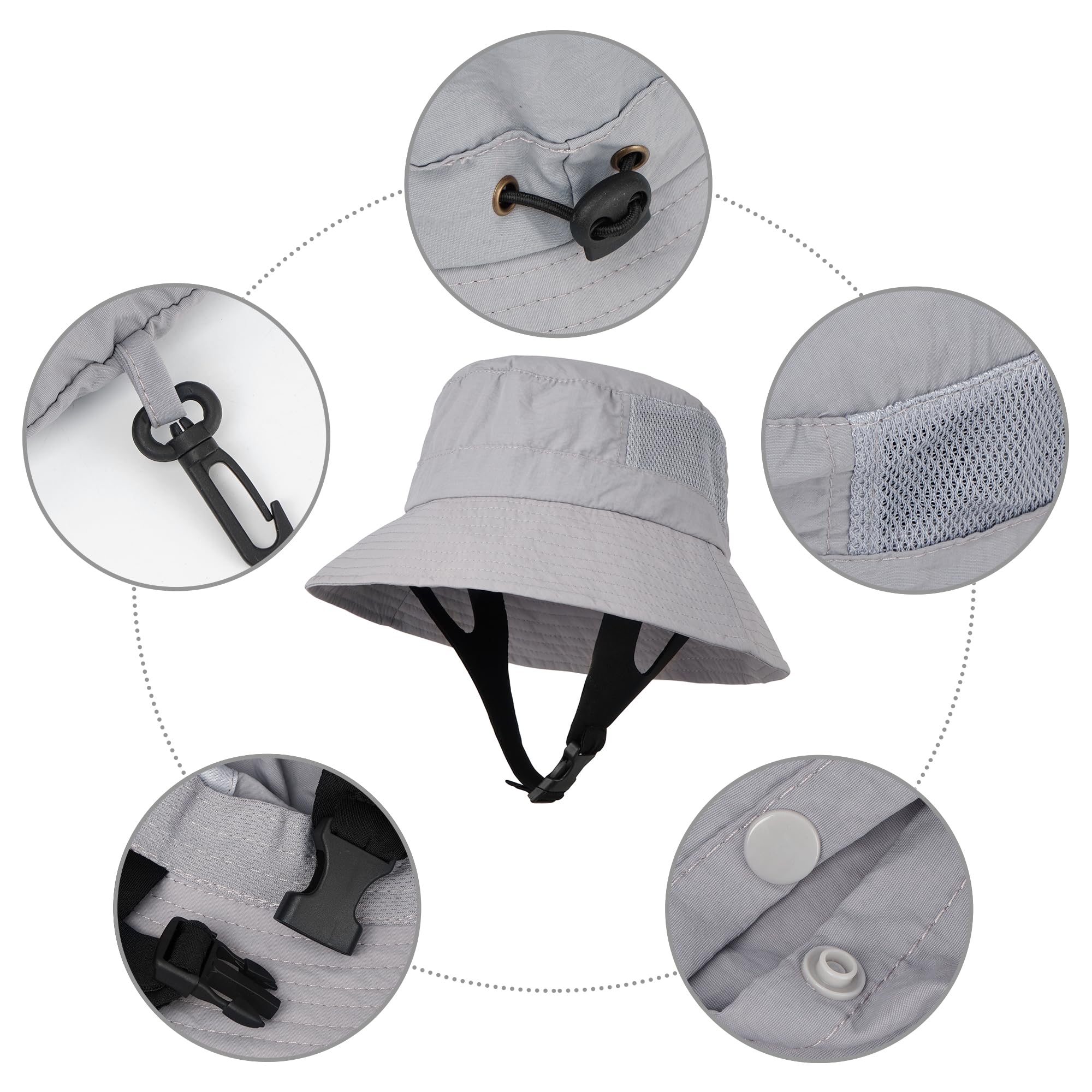Hyuyikuwol fast-dry hat for surfing and boating in sunny conditions.