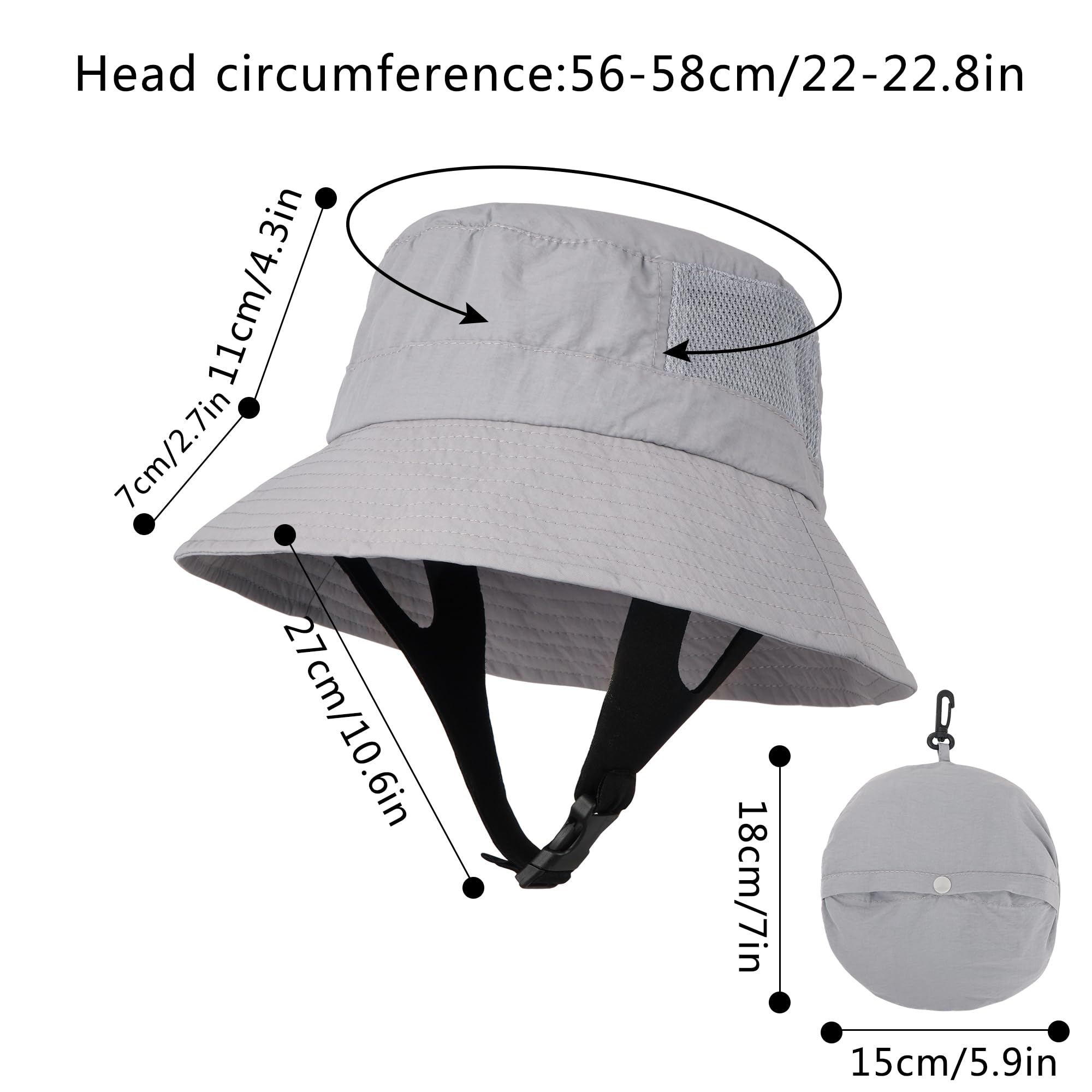 Hyuyikuwol light gray quick-dry hat dries fast after splashes.