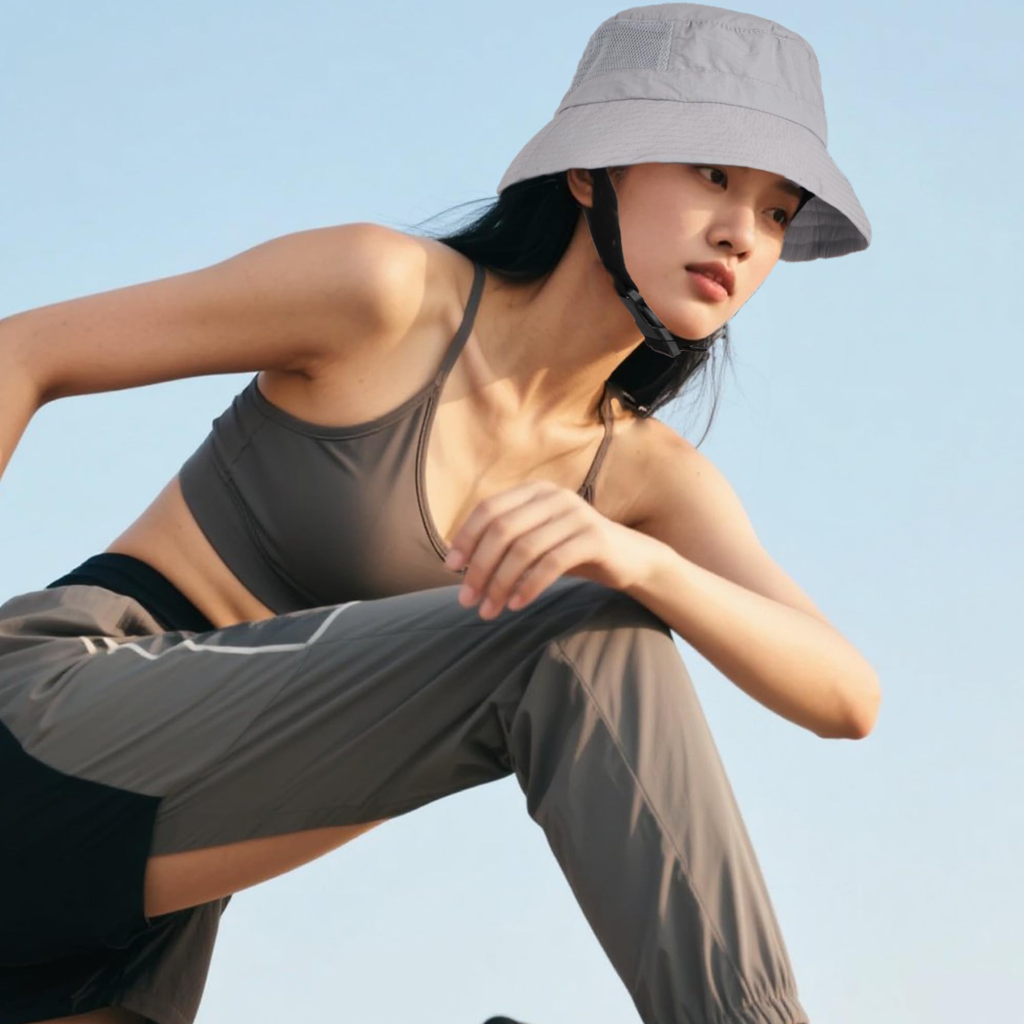 Hyuyikuwol packable surf hat folds compactly for travel.