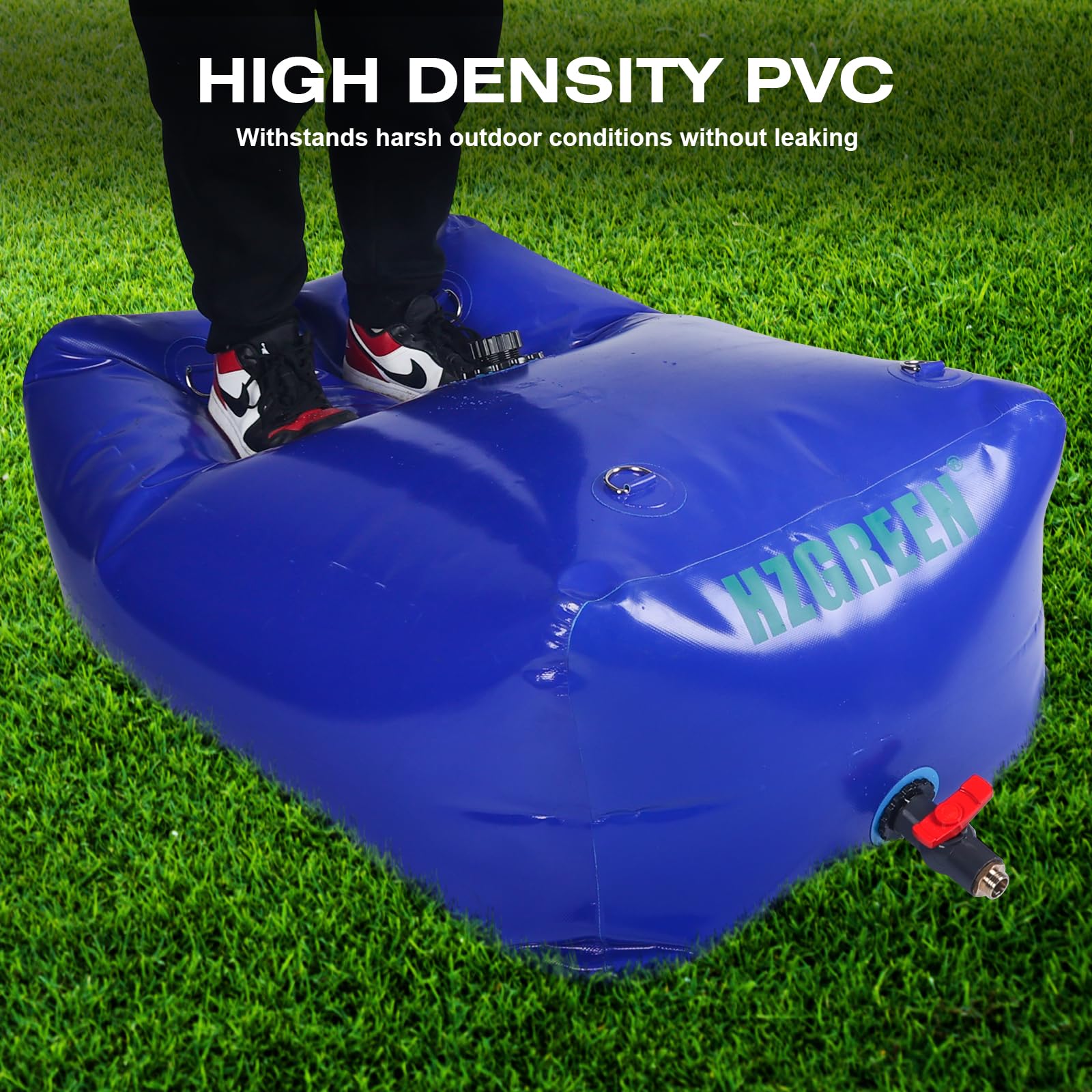 HZGREEN water bladder used for camping, irrigation, or cleaning tasks.